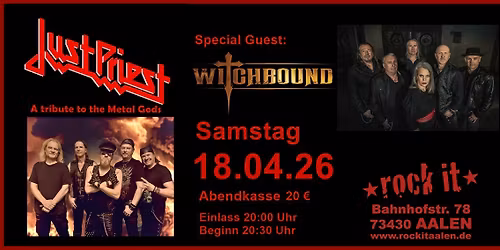 Just Priest + Witchbound im Rock It Aalen 