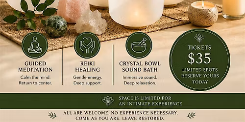 Rooted In Stillness: Guided Meditation, Sound Bath & Reiki Experience MA