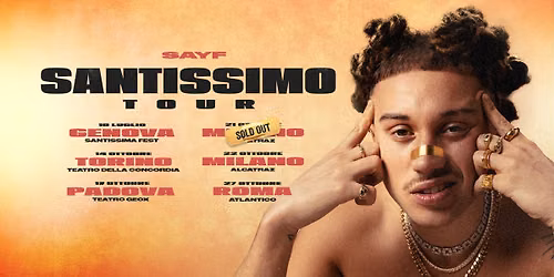SAYF | 14.10 \u2022 Venaria Reale (TO) \u2022 Teatro della Concordia