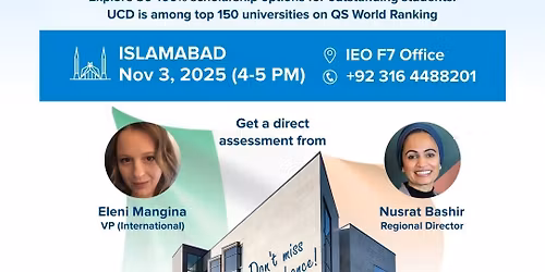 Meet University College Dublin in Islamabad