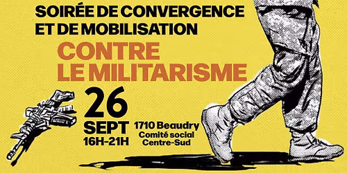 Soir\u00e9e de convergence et de mobilisation contre le militarisme