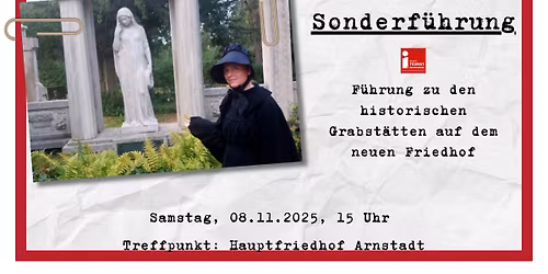 F\u00fchrung zu den historischen Grabst\u00e4tten auf dem neuen Friedhof