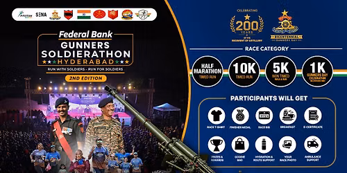 Federal Bank Gunners Soldierathon Hyderabad 2nd Edition