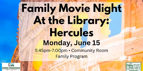 Family Movie Night at the Library: Hercules