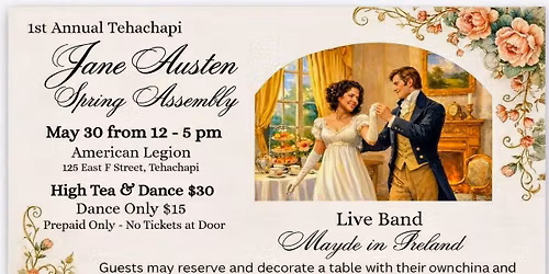 1st Annual Tehachapi Jane Austen Assembly