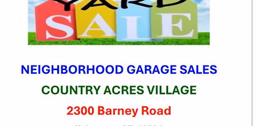 Country Acres Village yard sales