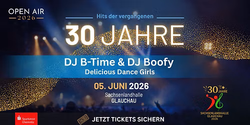 Open Air: Hits der vergangenen 30 Jahre in der Sachsenlandhalle Glauchau