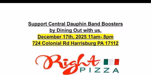 CD Band Boosters Right Pizza Dine Out Night 