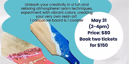 Ocean Art Resin Workshop - Charcuterie Board