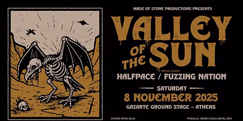 Valley of The Sun [USA] w\/ Halfpace [GR] & Fuzzing Nation [GR] live in Athens
