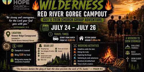 Into the Wilderness - Guy's Teen Church Group Adventure