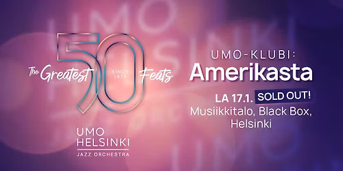 UMO-klubi: Amerikasta (loppuunmyyty)