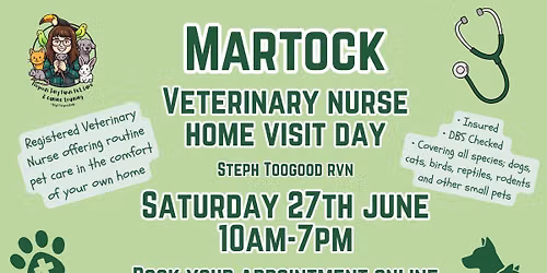 MARTOCK & KINGSBURY Vet Nurse home visit day 