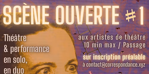 Sc\u00e9ne ouverte 22 Novembre 2025 - inscriptions ouvertes!