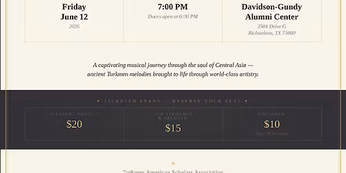 An Evening of Turkmen Classical Music