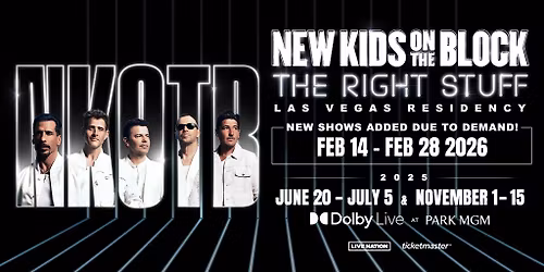 New Kids On The Block The Right Stuff Las Vegas Residency at Dolby Live