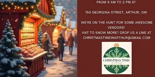 Christmas Time In Arthur - Outdoor Market and Community Bake Sale