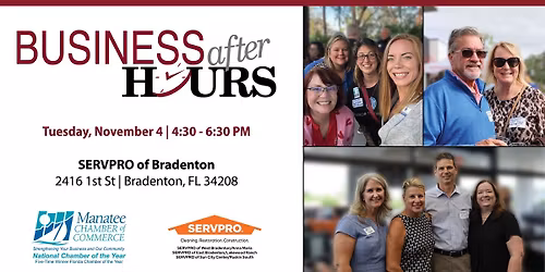 November Business After Hours - SERVPRO of Bradenton