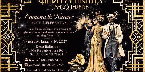 Karen and Camona\u2019s 50th Harlem Nights Masquerade Ball