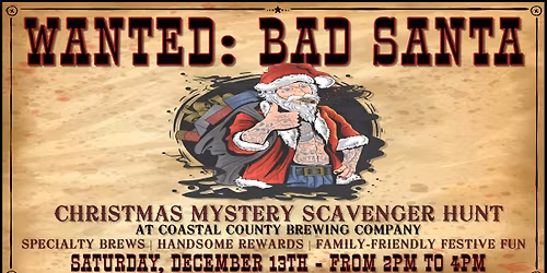 Bad Santa Christmas Mystery Scavenger Hunt