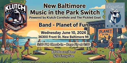 New Baltimore Music in the Park Switch (Planet of Fun) Sponsored by The Pickled Goat