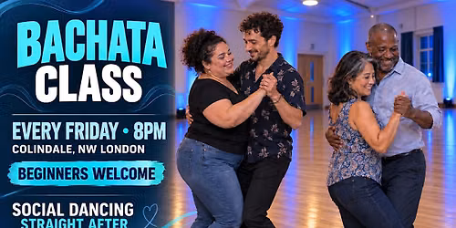 Bachata dance classes for beginners, then social dancing