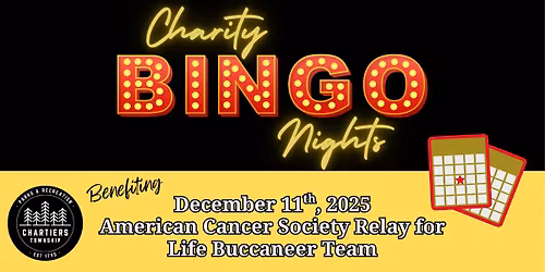 Monthly Bingo - 12\/11 - Charity Partner: American Cancer Society Relay for Life Buccaneer Team