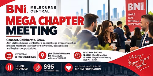 BNI Melbourne Central Mega Chapter Meeting