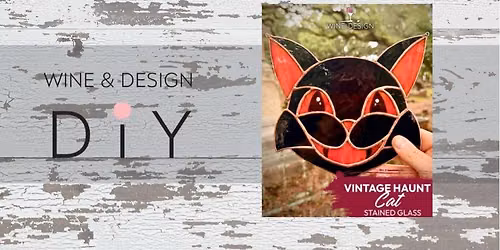      Vintage Haunt Cat Stained Glass