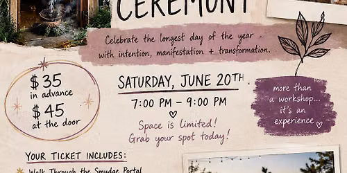 Summer Solstice Fire & Manifestation Ceremony 