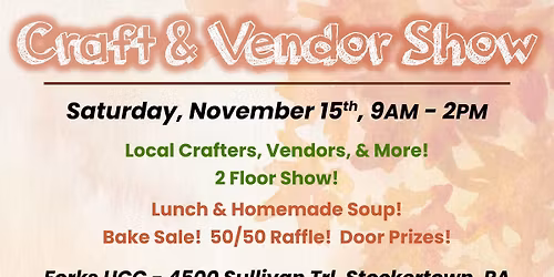 Craft & Vendor Show - Forks UCC