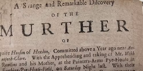 In-Person Only - Guildhall Library Collections Focus: Crime Broadsides