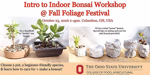 Intro to Indoor & Mini Bonsai Using Succulents @ Fall Foliage Festival