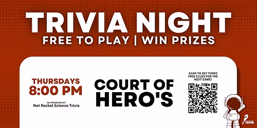 Trivia Night at Court Of Hero's - Gainesville