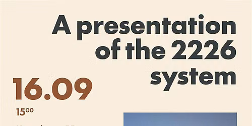 Prezentacja systemu 2226: Wyk\u0142ad Bernda Hofera | 16 wrze\u015bnia, 15:00 na WAPW