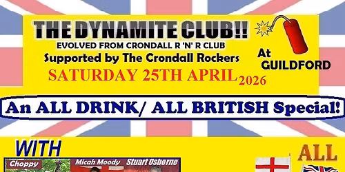 BRITISH R 'n' R PARTY - The Renegades - DJ DYNAMITE Ady -25th April '26 - GUILDFORD 