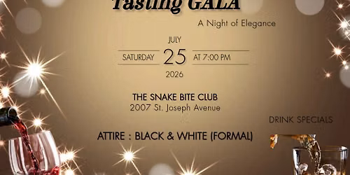 Black Tie & Cocktail Dress Wine and Bourbon Tasting Gala