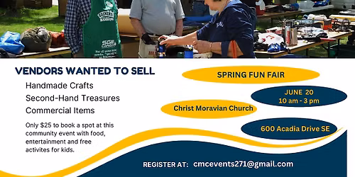 Vendors Wanted for Spring Fair and Market