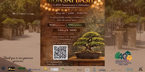 Heathcote's Bonsai Bash: 40th Anniversary Celebration 