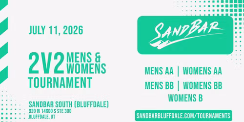 2v2 Men's\/Women's Tournament @ SandBar South (Bluffdale)