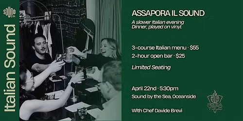 Sound by the Sea x Chef Davide Brevi (Pizza Yolo) pres, Assapora il Sound