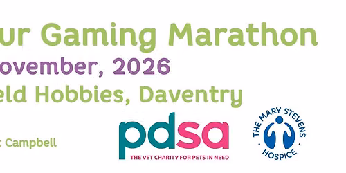 24 Hour Gaming Marathon for PDSA and Mary Stevens Hospice