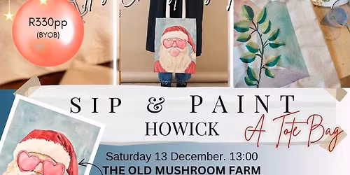 Sip & Paint A Tote Bag - HOWICK - It's Christmas time!