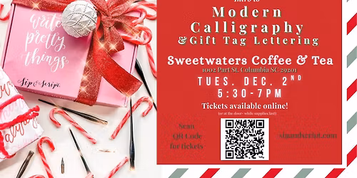 Modern Calligraphy & Gift Tag Lettering for Beginners at Sweetwaters Coffee & Tea