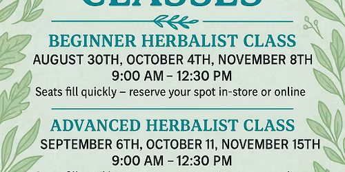 Advanced Herbalist Class 