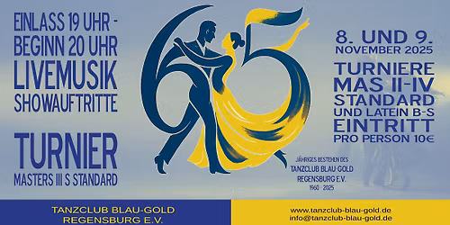 Jubil\u00e4umsball Tanzclub Blau-Gold Regensburg e.V.  