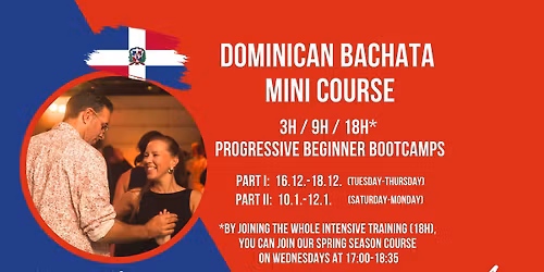 Dominican Bachata Mini Course (3h \/ 9h \/ 18h) - PART I