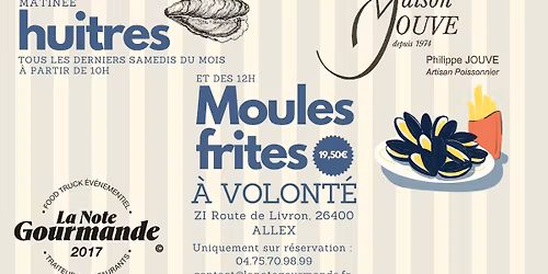 MATINEE HUITRES & MOULES FRITES A VOLONTE \ud83c\udf0a\ud83c\udf5f