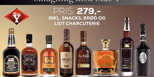Rom og spirtisdrink smagning med Mac Y