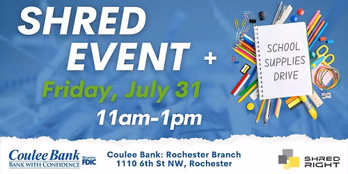 Coulee Bank- Rochester Shred Event